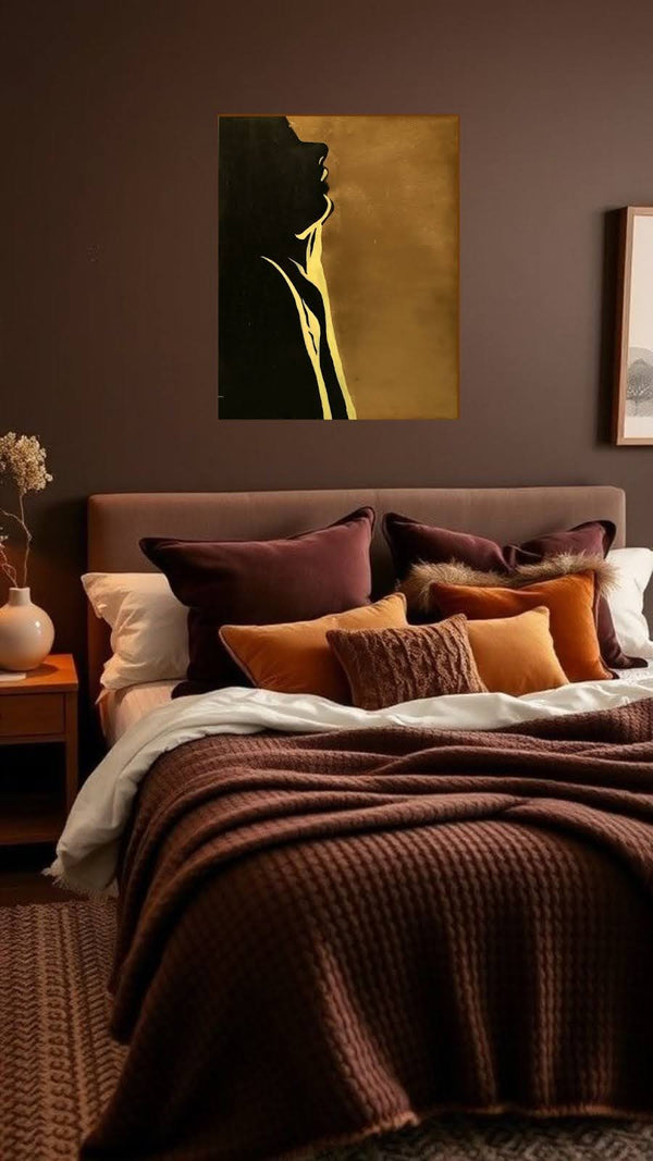 Gold foil modern art