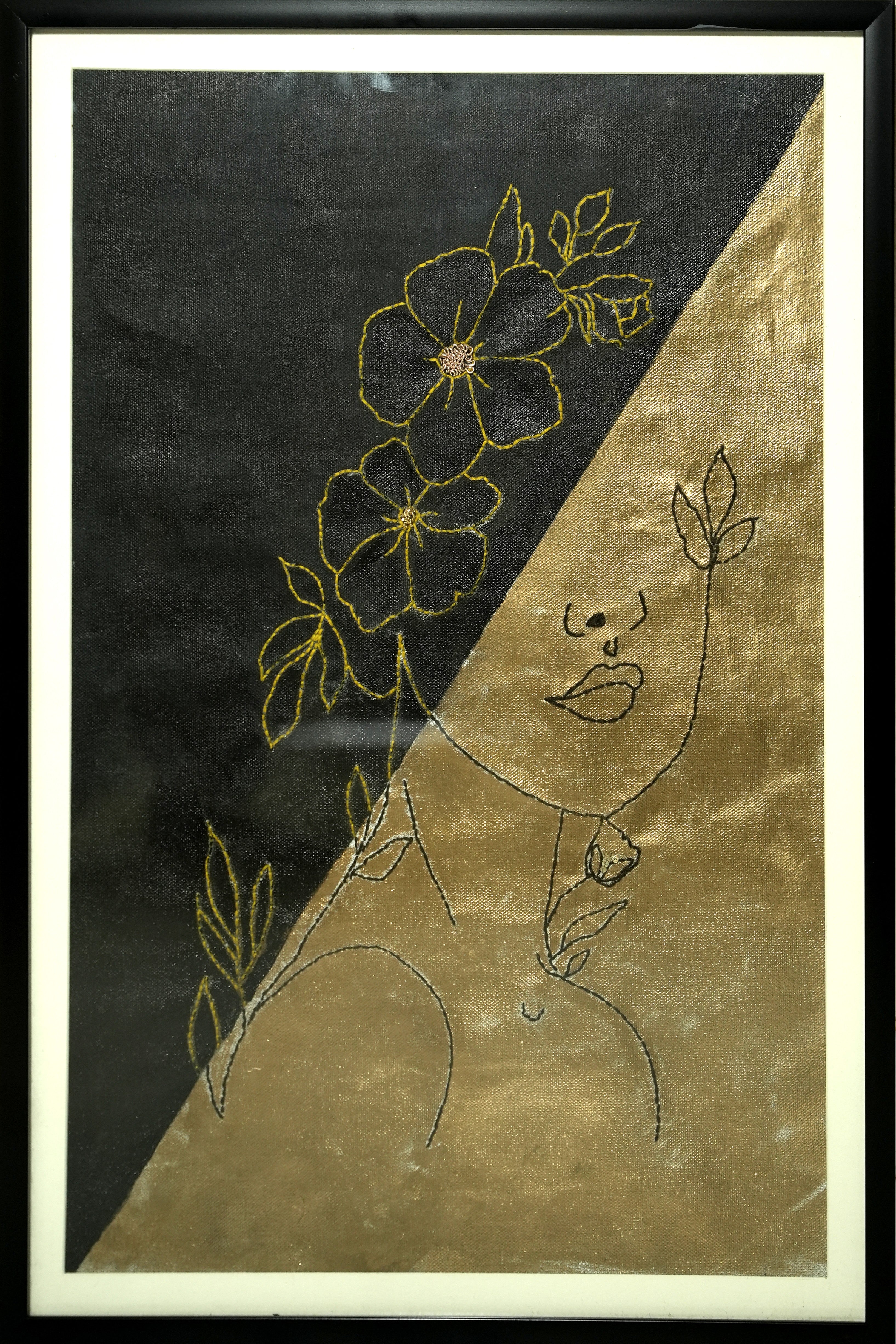 girl with embroidary