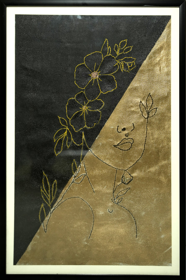 girl with embroidary