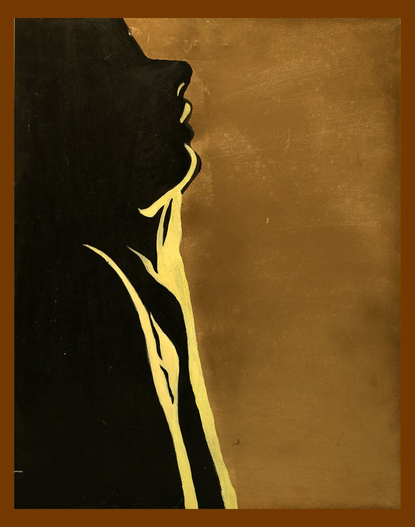 Gold foil modern art